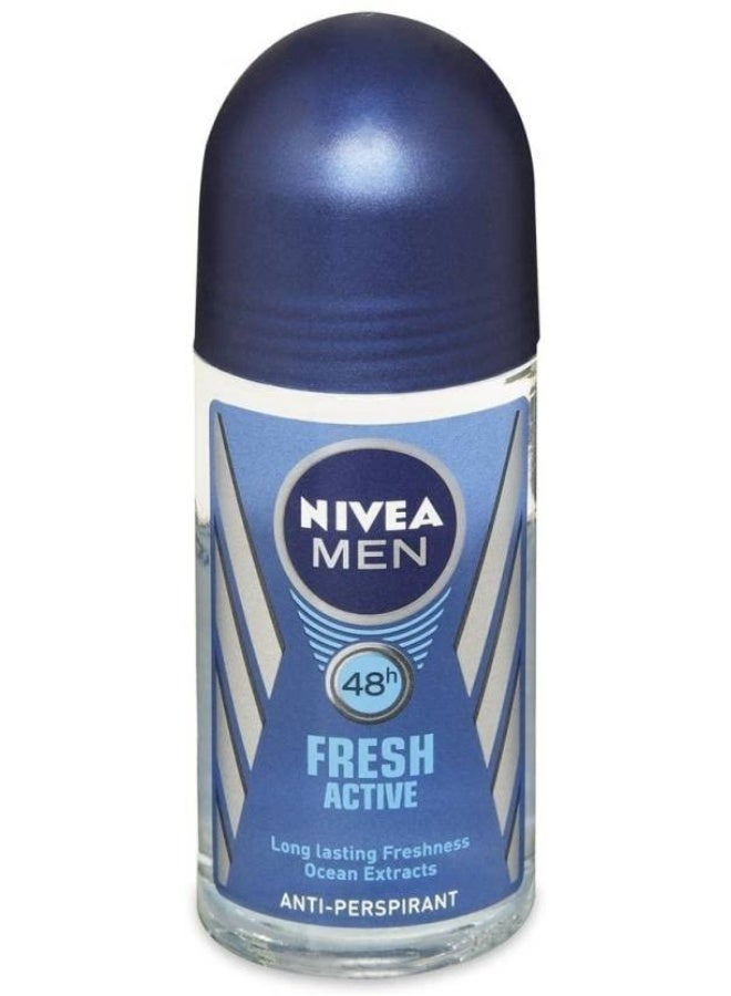 NIVEA Fresh Active Anti Perspirant (Imported) Deodorant Roll-on - For Men (50 ml) - Image 2
